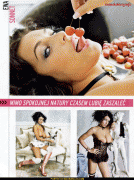 Ewa Sonnet posing topless in CKM magazine