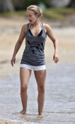 Hayden Panettiere Tiny Shorts on a Hawaii beach Pictures