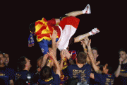 FC Barcelona's Champions League Celebration in Nou Camp